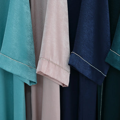 Ramadan Women's Galabiyas Solid Open Kaftan Dubai Abaya Dress Turkey Kimono Long Cardigan Fashion Muslim Islamic Clothing.