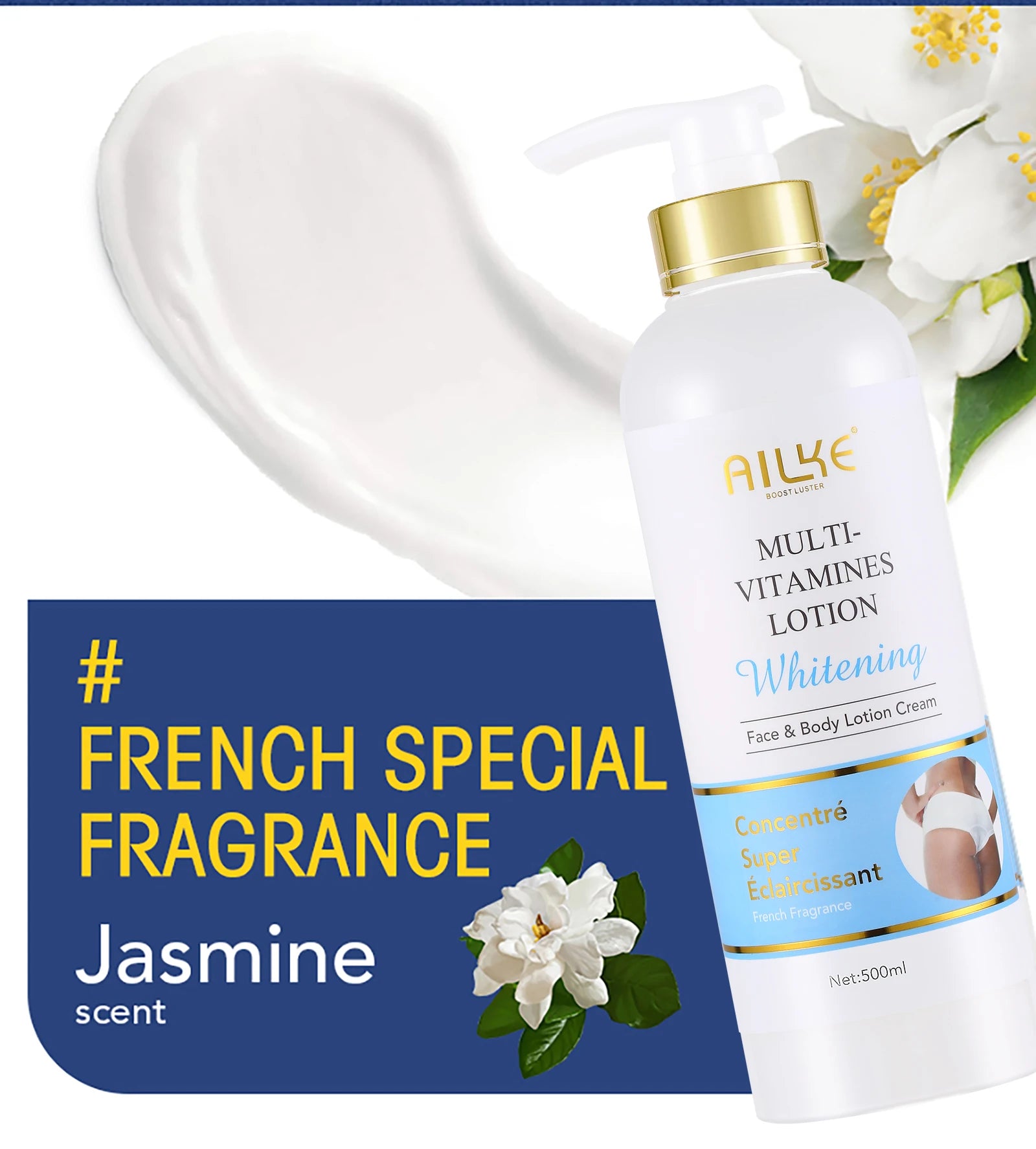 AILKE Natural Multi-Vitamin Lightening Skin Care Kit, Moisturize, Even Toning, Remove Dark and White Spots, Clean & Smooth Skin.