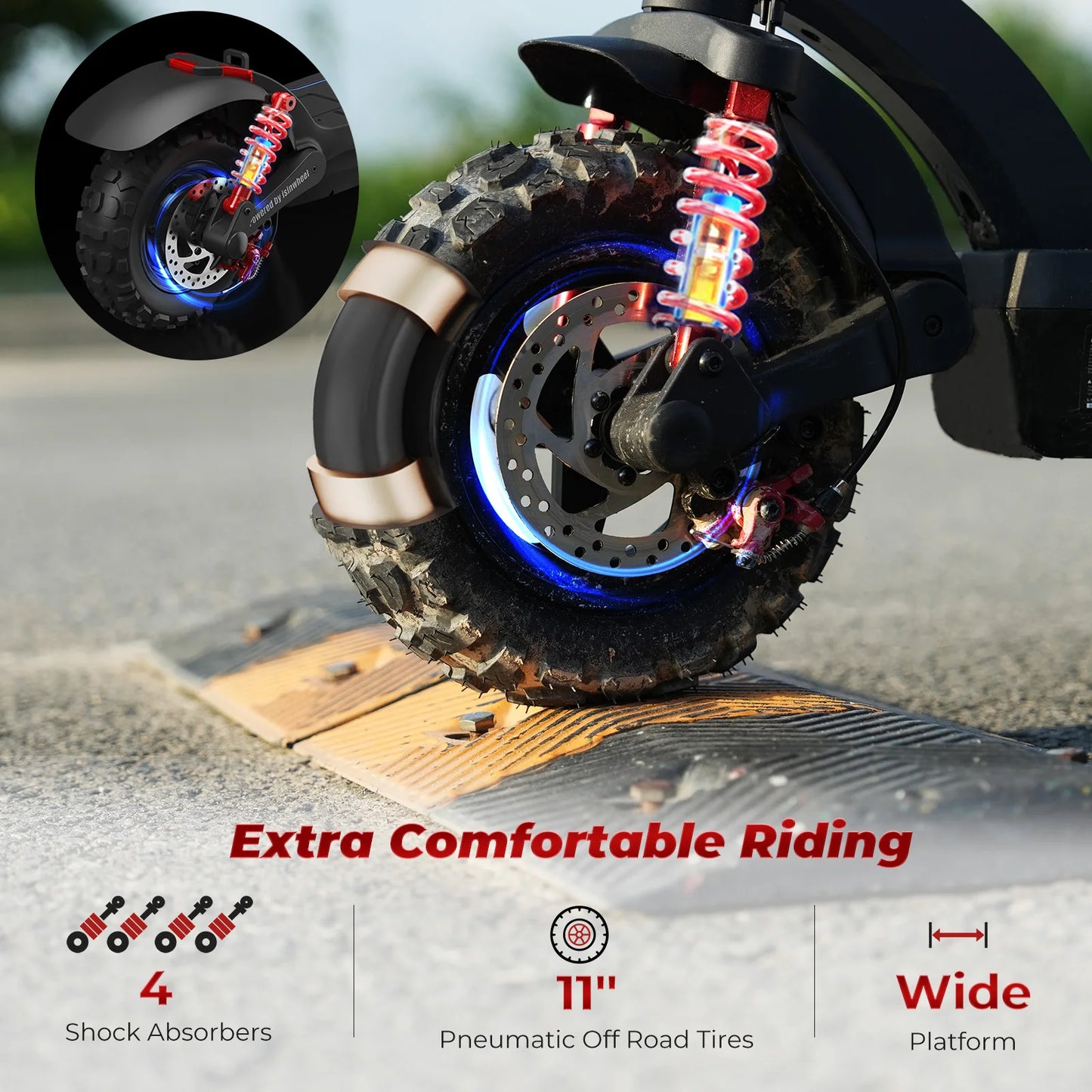 Isinwheel GT2 Foldable Adult Electric Scooter E-Scooter 800W Electric Kick Scooter 48V 15Ah Skateboards 45km/h Kickboard.