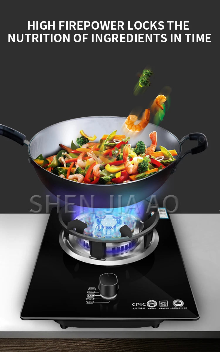 5.2Kw Gas Stove Single Stove Liquefied Petroleum Gas Desktop Embedded Single Natural Gas Gas Stove Household Fierce Fire.