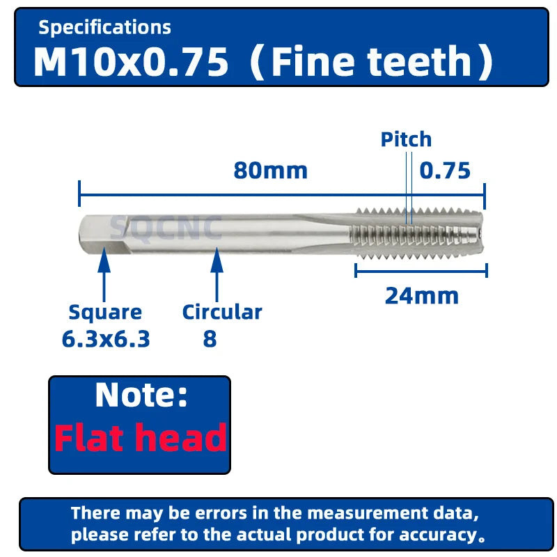SIQICNC Rechtsgewindebohrer HSS Maschinenstecker Gewindebohrer Metrisches Gewindebohrer Bohrgewindewerkzeug M2 M3 M4 M6 M7 M8 M10 M12 M14 Handwerkzeuge