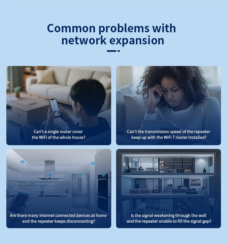 Comfast WIFI7 3570Mbps WiFi Repeater 2.4G/5G Wifi Extenders Dual-band WIFI Signal Amplifier 4*5dBi Antenna Repeator WPS/Reset.