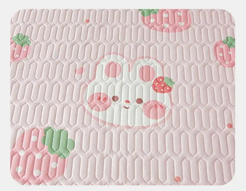 Cartoon Cute Pattern Cooling Fitted Sheet Single Natural latex fabric Soft cushion for Bedding Slow rebound Non-Slip Mattress