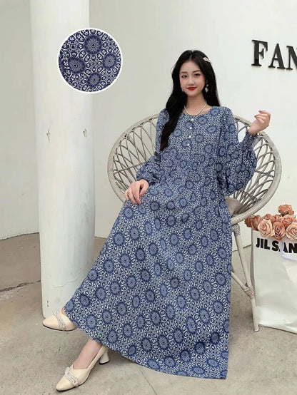 Kleid Frauen Kleidung plus Größe Frühling Sommer böhmischen Strand koreanischen Stil Blumen Vintage Vestidos Robe lose Kleider übergroß.