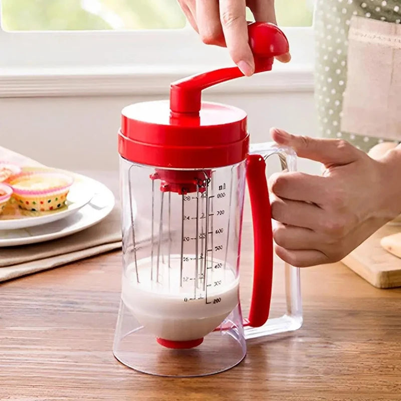 ABYN-900Ml Pancake Batter Dispenser Cupcake Handheld Dispenser Batter Funnel Measuring Cup Baking Tool Pancake Mix Dispenser.