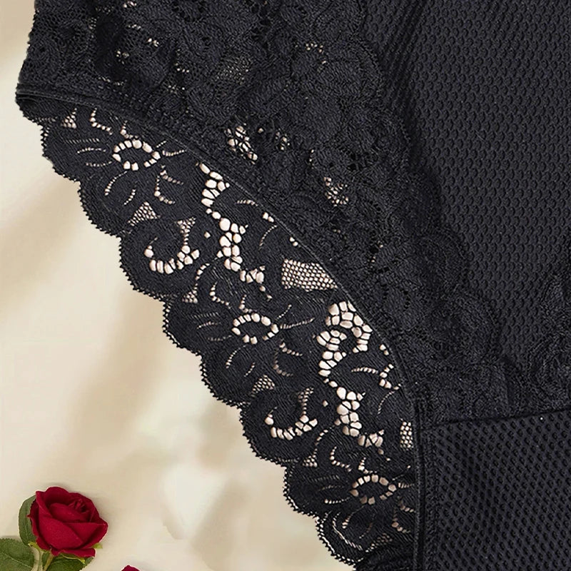 3pcs Women’s Sexy Lace Panties / Comfortable Underwear with Floral Lace Design, Perfect for Daily Wear and Sleep.