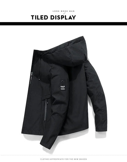 The new hooded windbreaker and high-quality men's casual jacket from the mountaineering sports men's brand in 2025.