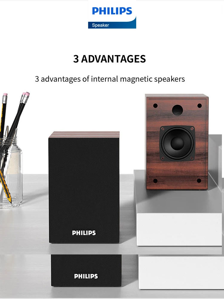 Philips SPA20 Bluetooth Speakers Outdoor Loudspeaker Music Player HiFi Stereo Sound Subwoofer for Computer Desktop Mobile Phone.