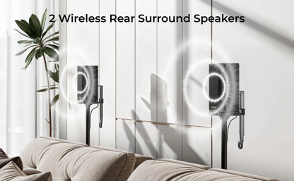 ULTIMEA Skywave X40 5.1.2ch Wireless Surround Sound System for TV with Dolby Atmos, Home Cinema Soundbar with Wireless Subwoofer.