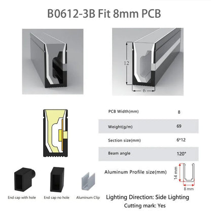 WS2812B WS2811 LED Strip Neon Rope Silica Gel Tube IP67 Waterproof For WS2815 SK6812 5050 RGB Light Ourdoor Decoration