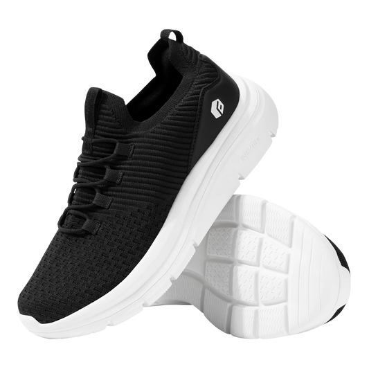 FitVille Herrenschuhe zum Hineinschlüpfen, leichte, breite Breite für Plattfüße, Plantarfasziitis, Fersenschmerzlinderung.