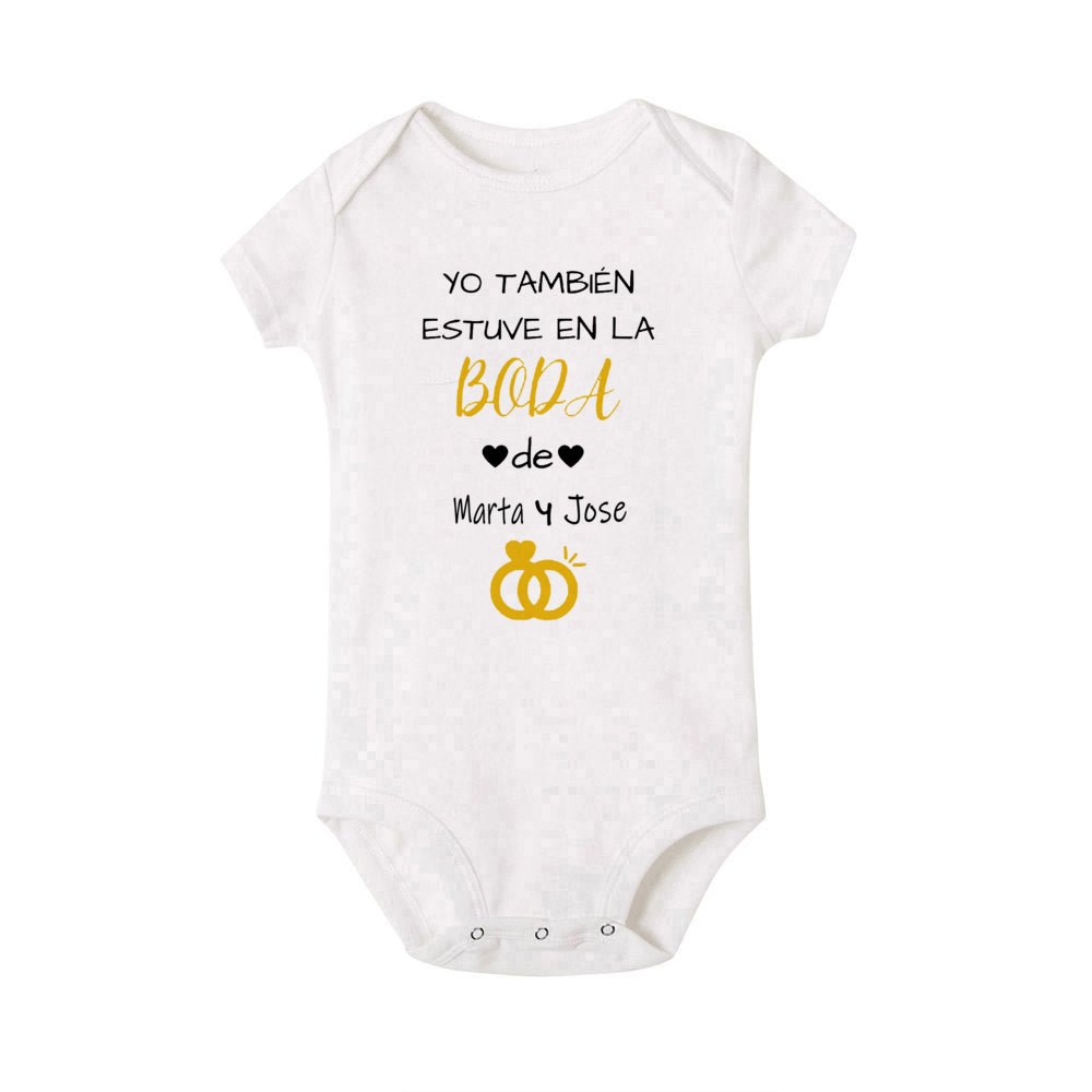 Personalisierter Baby-Body „I Also Attended The Wedding“, individueller Name, Baby-Overall, Hochzeit, Kleinkind, Kleinkind, Junge, Mädchen, Strampler, Outfits.