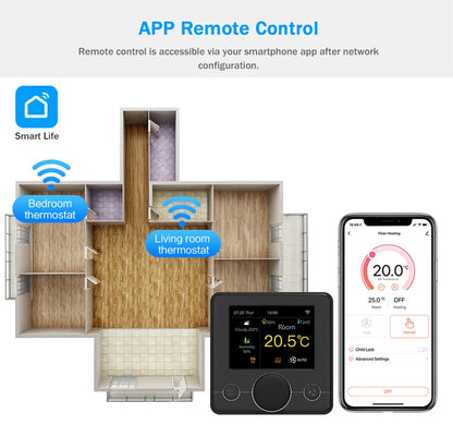 Tuya Wifi Heating Thermostat Smart Thermostat Gas Boiler  Floor Heating Termostato Digital Temperature Controller Smart Life Ale.