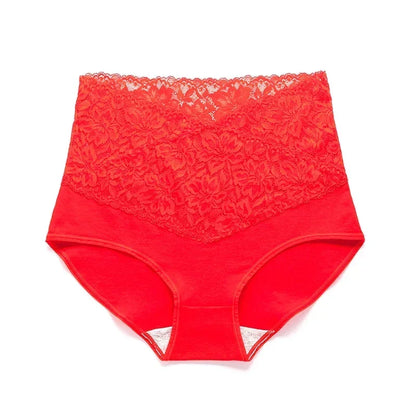 Fashion Sexy Lace  Slimming Comfort Breathable Lingerie Panties High Waist Seamless Hip Raise Cotton Briefs Underwear Female.