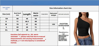 Womens One Shoulder Shirts Going Out Crop Tops Basic Sexy Slim Fit Y2K Tank Top Summer Fashion 2025.