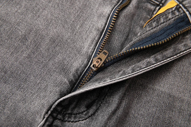 KSTUN Graue Jeans für Herren, Stretch, schmal, gerade, normale Passform, Freizeithose, Sommer-Denim-Hose, Herrenbekleidung, Herren-Jeans, Modemarke.