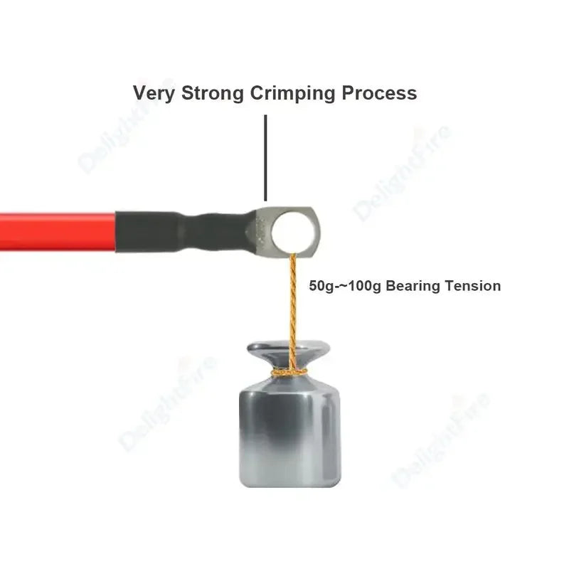 Soft Car Battery Silicone Cable with M6 M8 M10 Lug Red Black 8 6 4 3 0 AWG Electrical Wire for Auto RV Solar Panel Inverter UPS.