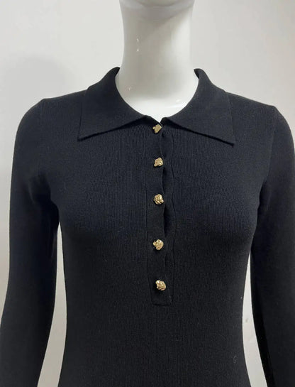 Tossy Weibliche Rüschen Strickwaren Langes Kleid Mode Patchwork Schlank Kontrast Revers Casual Party Kleid Kleid frauen Stricken Maxi Kleid