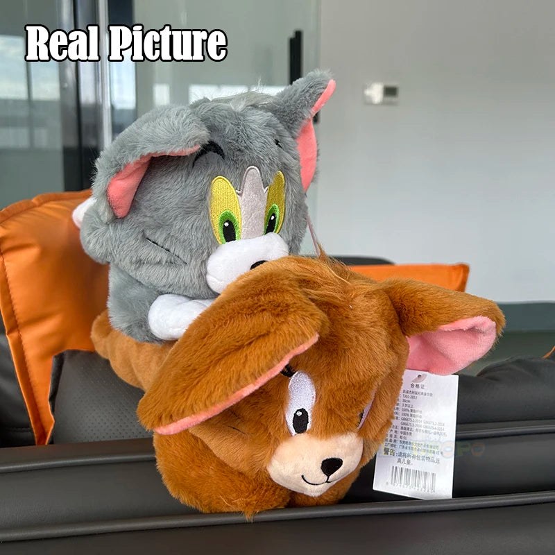 Original Delux Tom and Jerry Plush Toy Long Plush Cartoon Anime Movie Plushies Stuffed Animals Doll Toys for Kids Birthday Gifts.