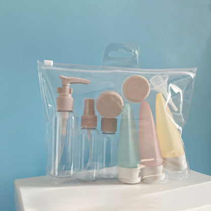 11pcs Travel Size Cosmetic Bottles Set for Nail Art Glitter, Portable Makeup Containers.