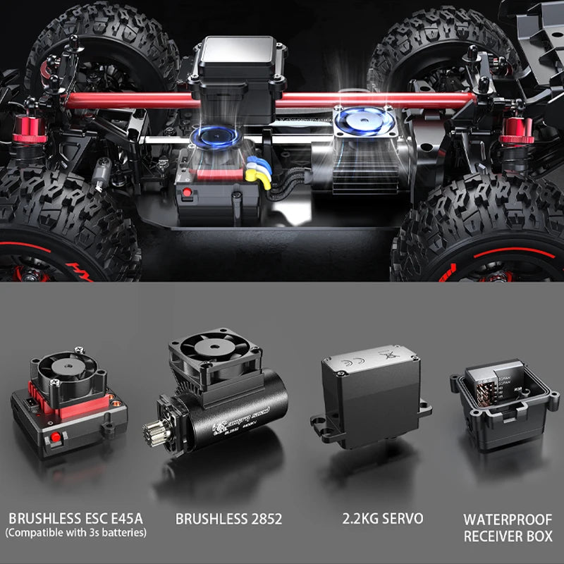 Hyper Go MJX 14210 V3.0 1/14 RC Car 75km/h Brushless 2.4G Remote Control 4WD Off-road Racing RC Truck Electric Toy.