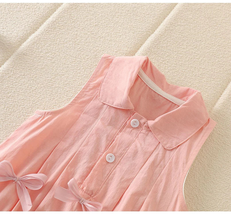 Sommer Säuglings Body Kleidung 3-24M Nette Schleife Kleinkind Neugeborene Artikel Baby Dünne Lose Ärmel Ein Stück.