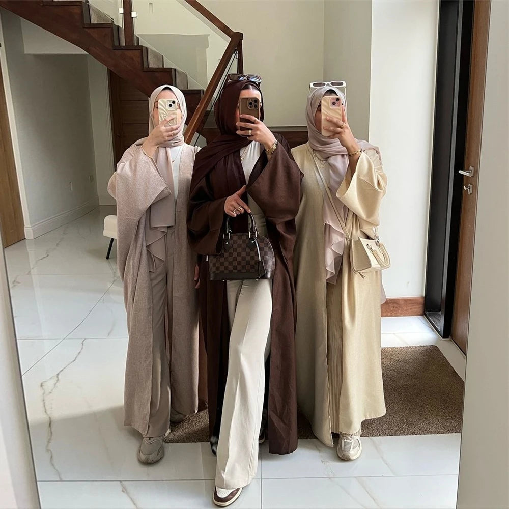 Ähnliche Baumwolle Leinen Batwing Kimono Abaya Dubai Islam Muslimischen Kleid Für Frauen Kebaya Kaftan Robe Musulmane Kaftan Marocain Femme.