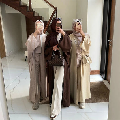 Ähnliche Baumwolle Leinen Batwing Kimono Abaya Dubai Islam Muslimischen Kleid Für Frauen Kebaya Kaftan Robe Musulmane Kaftan Marocain Femme.