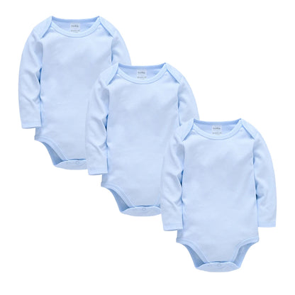 Kavkas 3 Stück 5 Stück 7-teiliger Baby-Body für Jungen, 0–24 Monate, 100 % Baumwolle, volle Ärmel, Herbst-Kleidung für Neugeborene.
