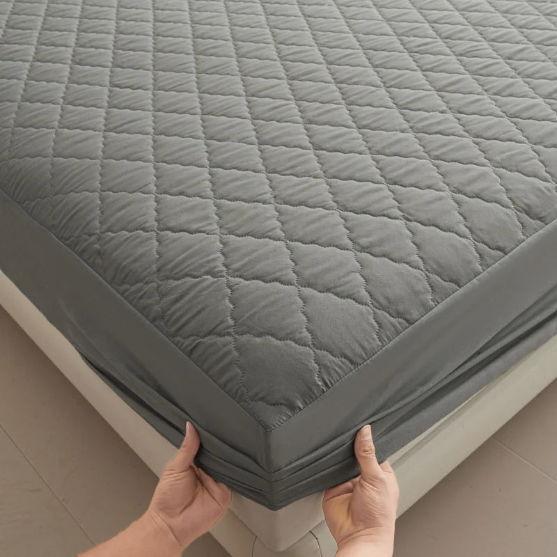 Thick Waterproof Mattress Cover Mattress Protector Queen King Fitted Sheet Mattress Topper Pad For Hotel (No Pillow Case).