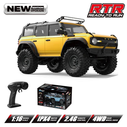 HB R1601 RC Car 1:16 2.4G 4WD Off-Road Remote Control Cars with LED Crawler Trucks Climbing Vehicle Model Toys for Kids Adult.