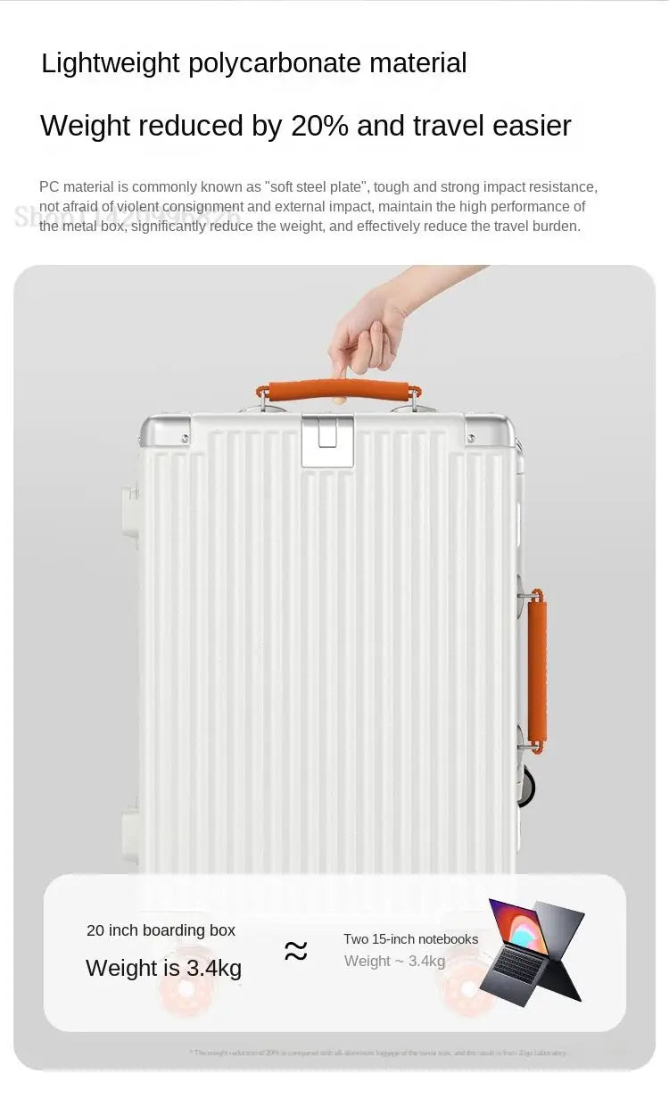 20-Zoll-Kompaktgepäck 26-Zoll-Trolley-Koffer mit großem Fassungsvermögen und Aluminiumrahmen für Männer und Frauen Reisekoffer.