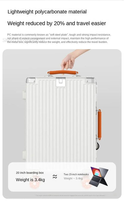 20-Zoll-Kompaktgepäck 26-Zoll-Trolley-Koffer mit großem Fassungsvermögen und Aluminiumrahmen für Männer und Frauen Reisekoffer.