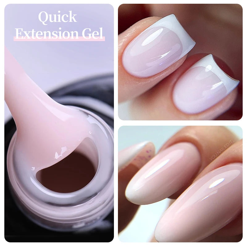 UR SUGAR 7.5ml Acrylic Extension Nail Gel Quick Building Clear Pink Gel Polish Nail Tips extension nail gel  Nail Art Soak Off.