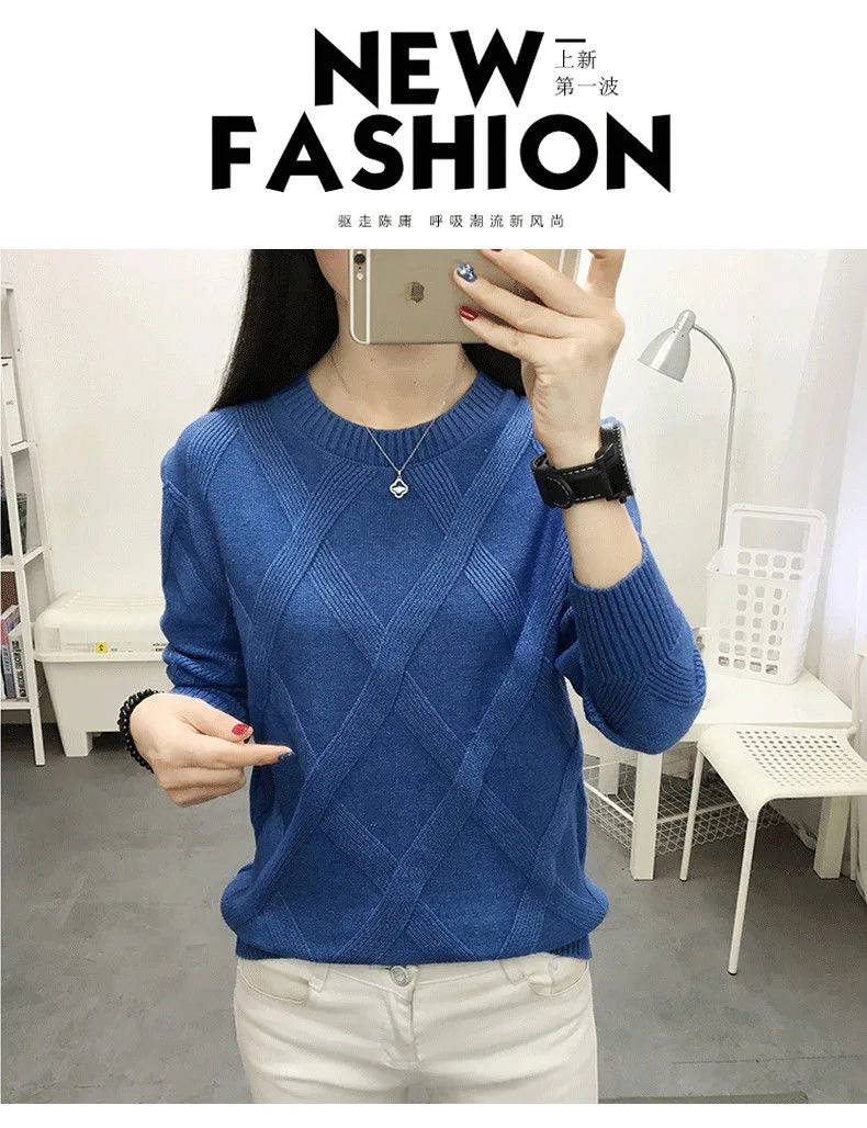 Frau Langarm Top Neue Rundhals Pullover Frauen Bodenbildung Shirt Casual Frühling Herbst Außerhalb Tragen Pullover Pull Femme.