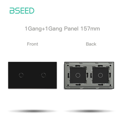 BSEED Zigbee Touch Schalter Funktion Basis 1/2/3Weg Glas Panels EU Wand Smart Steckdose Tuya Smart Leben App DIY Teile Nur