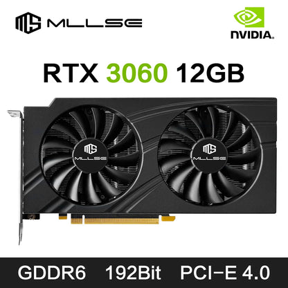 MLLSE RTX 3060 12GB Graphics Card GDDR6 192Bit PCI Express 4.0 ×16 8Pin NVIDIA GPU Rtx 3060 Gaming Video Card Placa De Video.