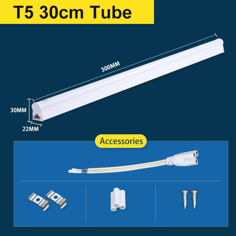 T5 Led Tube Light Bar 180-265V Kitchen Under Cabinet Lamp Connected Closet Lamp Indoor Lighting Fixture For Living Room Bedroom.