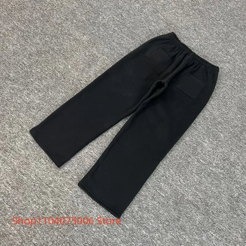 Pepe Studio Fleece-Lined Elastic Waist Jogger Pants Winter Warm Soft Loose Fit Sweatpants with Drawstring for Women Men.