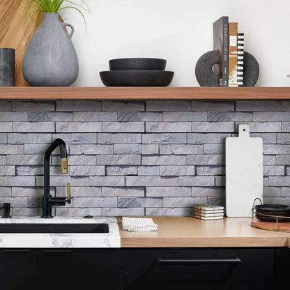 10/20Pcs 3D Faux Stone Wall Panels, Self-adhesive Panels, Kitchen Backsplash, Farmhouse Wall Decor, 30cm x 30cm