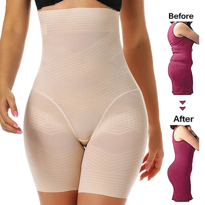 Women Body Shaper High Waisted Trainer Tummy Control Panties Butt Lifter Slimming Underwear Waist Cincher Shapewear Shorts.