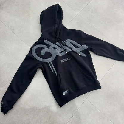 Y2K Women Clothing Fashion Vintage Letter Embroidery Hoodies Harajuku Hip Hop Punk Oversized Hoodies Sweatshirts Casual Jacket.