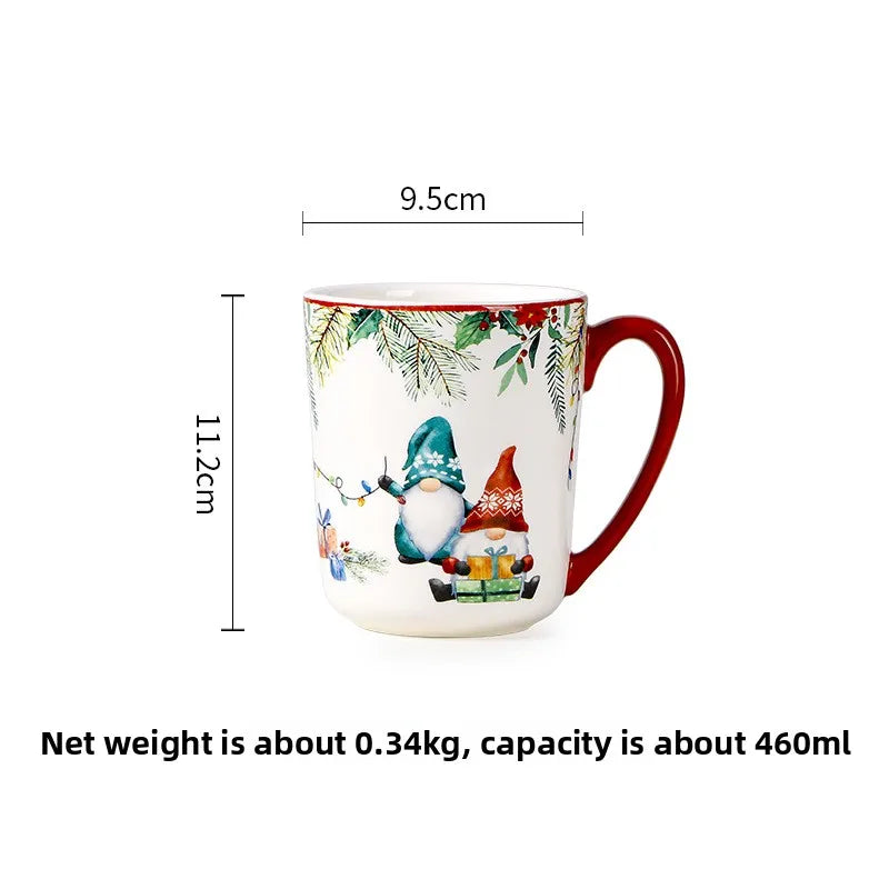 Goblin Series Ceramic Plate Large Dinner Plate Rectangle Tray Christmas Tableware Underglaze.