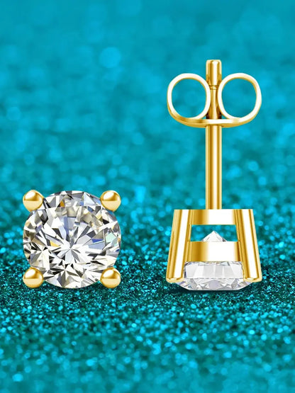 Szjinao Real Full 18k Gold Earrings AU750 Moissanite Diamond Real Gold Women Jewelry Certifid K Gold Luxurious Valentines Gifts.