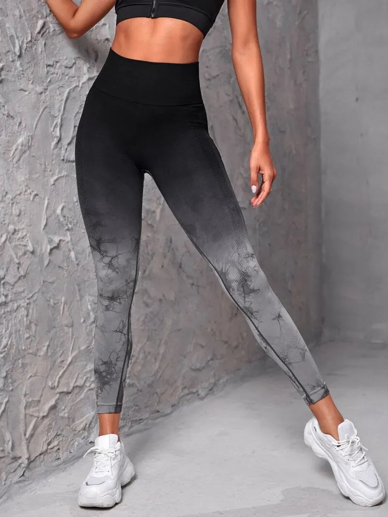 Yoga Pants Women Seamless Leggings Push Up Sports Fitness Joggings High Waist Gym Workout Scrunch Tie Dye Running Leggings.