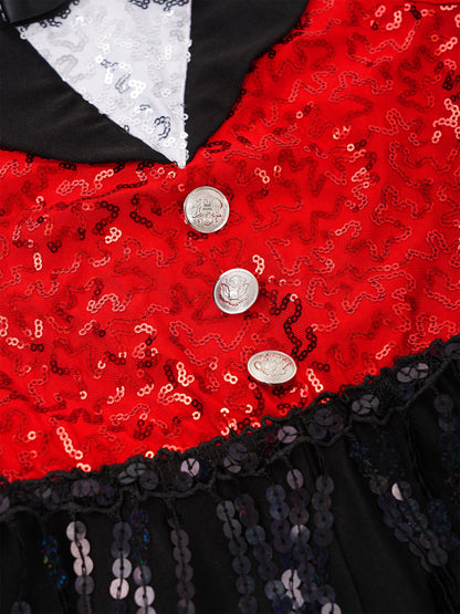 Kind Mädchen Ärmellose Glänzende Pailletten Quaste Boyshorts Kleid Latin Jazz Dance Cha-cha Samba Bühne Leistung Kostüm Dancewear