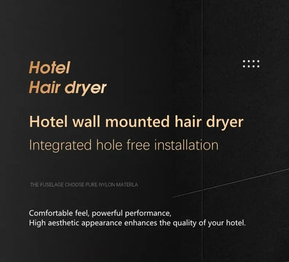 220V wall mounted Hotel Hair Dryer for Bathroom,Restroom Professional Blow Dryer,with Stand Rack,Specialised Motor for Hotel