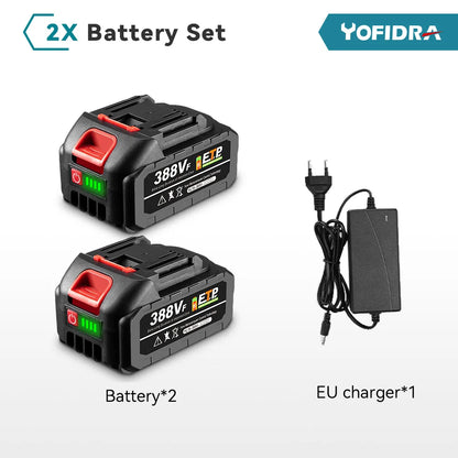 YOFIDRA 18–20 V wiederaufladbarer 22500 mAh 928 VF 388 VF 128 VF Plus Lithium-Ionen-Akku für 21 V 18 V Elektrowerkzeug-Ersatzakku