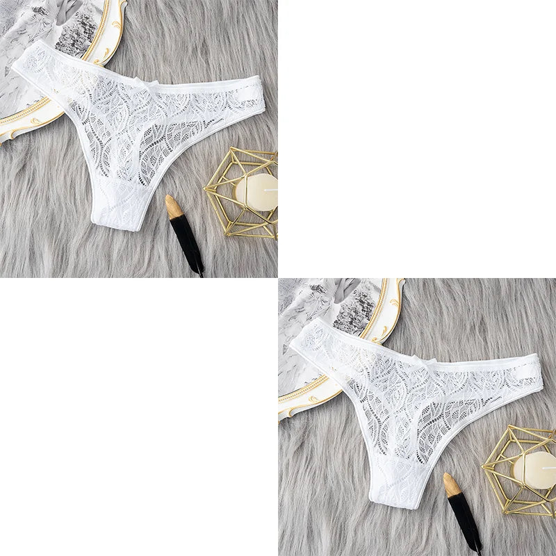 2 Pcs/Set Hot Sale Panties Women Sexy G String Lace Lingerie For Women Fashion Low Waist Thongs Soft Intimate Lady Underwear.