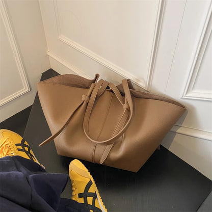 Branded Designer Shoulder Tote Bags For Women Soft PU Leather 2-IN-1 Big Capacity Shopper Tote Set 2025 Luxury Designer Handbags.